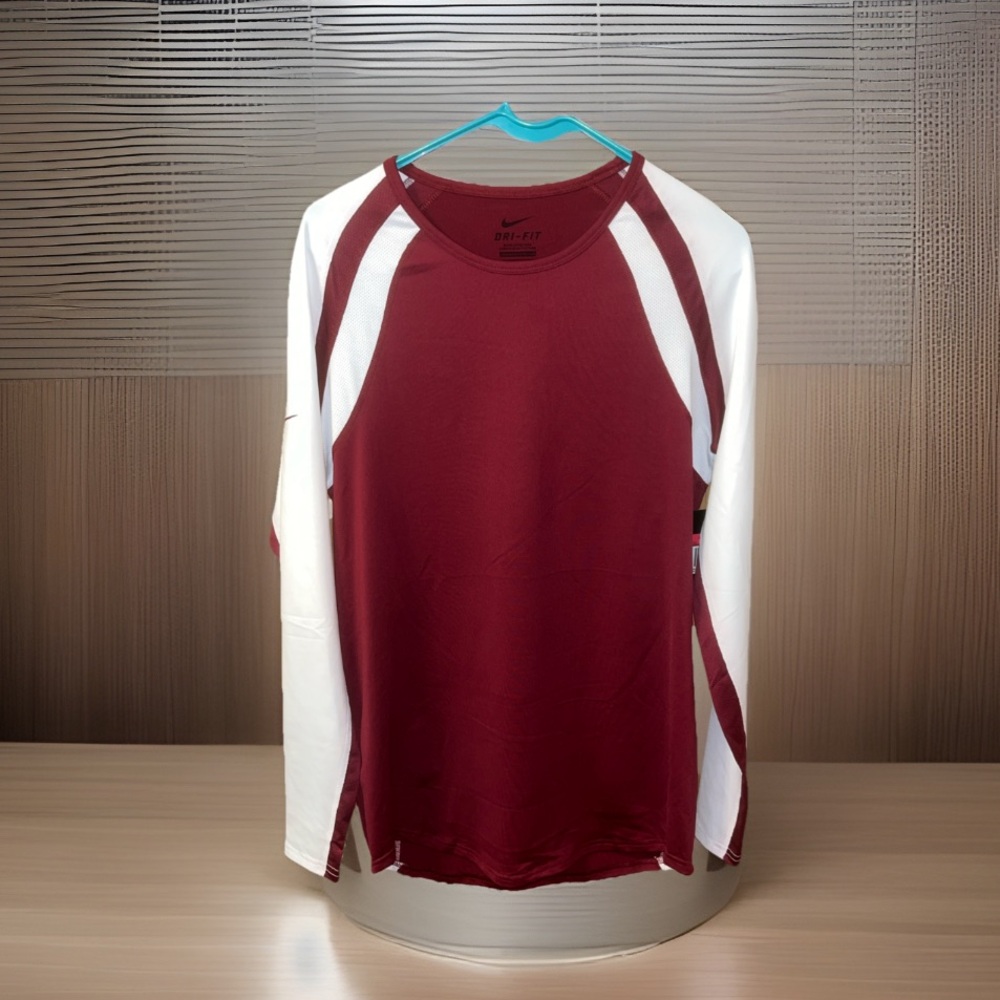 Nike Fearless Elite Long Sleeve Shooter Basketball Shirt Raglan Dri Fit Sz Large